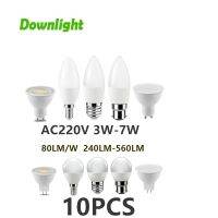 หลอดโคมไฟไฟ LED โดยตรงจากโรงงาน10ชิ้น AC220V MR16 G45ใช้พลังงานต่ำ3W-7W ลูเมนสูงไม่มีไฟกะพริบใช้กับห้องครัว