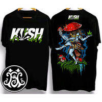 เสื้อยืดพิมพ์ลายกัญช KUSH ใหม่ 2022 ดีไซน์สีด้านหน้า 420 Smoke เสื้อยืดบุหรี่ เสื้อยืด