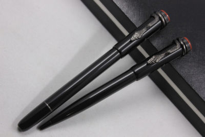 2021 Luxury MB New Monte Heritage Series Ballpoint Roller Ball Pen with Snake Clip Office Blanc Ink Fountain Pens