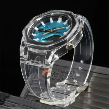 G shock hot sale clear band