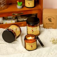 Dried flower scented candles set soybean smoke-free fragrance creative romantic bedroom home fragrance candle