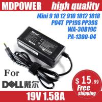 For DELL 19V 1.58A laptop power AC adapter charger Mini 9 10 12 910 1012 1018 PP19S PP39S Vostro A90 WA-30B19C P04T PA-1300-04