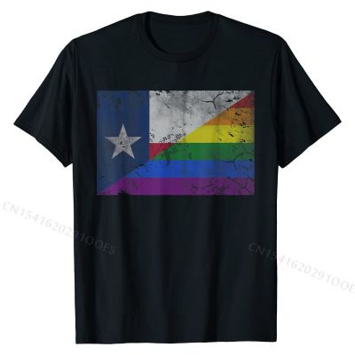 Texas LGBT T-Shirt Gay Pride Flag Shirt Top T-shirts Design Fashionable Cotton Tops Shirt Europe for Men