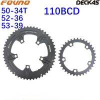 Fovno คู่ Chainring 110bcd แผนที่จักรยานรอบ2x Chainring 50T 35T 34T 52T 36T 53T 39T สำหรับ Sram สีแดง Rival S350 S900 Deckas