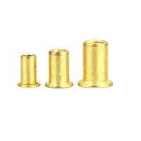 [m5m6m8] 32 copper perforated rivet nut brass flat head pull mother pull cap nut brass smooth anchor pull mother nut