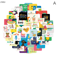 ZIBU โน๊ตกล่องอาหารกลางวันสำหรับเด็กน่ารัก60ชิ้น, กล่องอาหารกลางวันโน๊ตสำหรับเด็กอนุบาลลายน่ารักสำหรับเด็ก