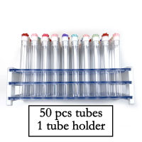 50pcs Eyebrow Brush Tube Test Tube Rack 50 Holes 3 Layers Plastic Holder Dust-Proof Mascara Sticks Applicators Makeup Brush