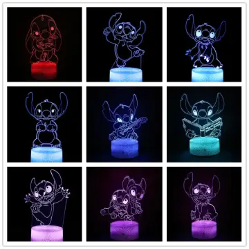 Stitch 3D Anime Night Light Cartoon Action Figure LED Desk Lamp 7