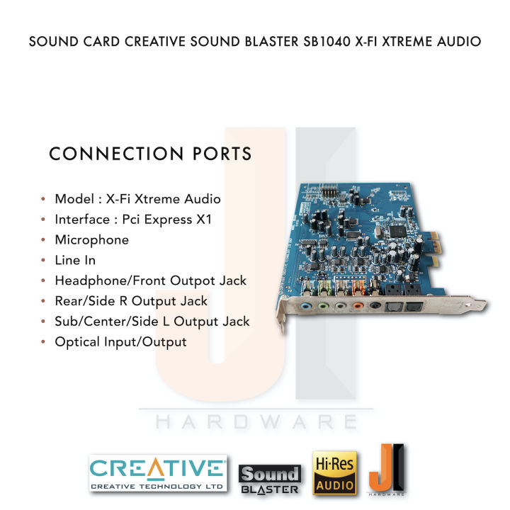 sound-card-creative-sound-blaster-x-fi-xtreme-audio-sb1040-7-1-channel-pci-e-มือสอง