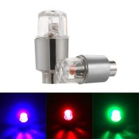 2PC LED Car Bike Wheel Tire Tyre Flash Lights Valve Dust Cap Spoke Car Valve Stems amp; Caps Auto Care Accessories