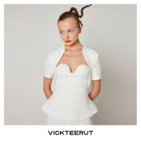 VICKTEERUT (ราคาปกติ 6,550-.) Short Sleeve Bustier Blouse เสื้อบุสทิเยร์แขนสั้น