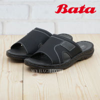 Bata รองเท้าแตะผู้ชายบาจา แบบสวม สีดำ 8616146