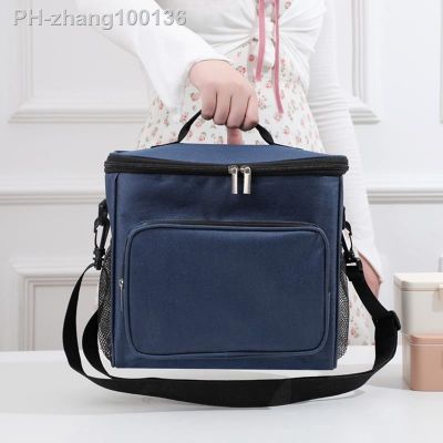 Portable Lunch Bag Thermal Insulation Lunch Box Storage Bags Large Capacity Picnic Food Drink Organizer Crossbody Bags Lunchbags