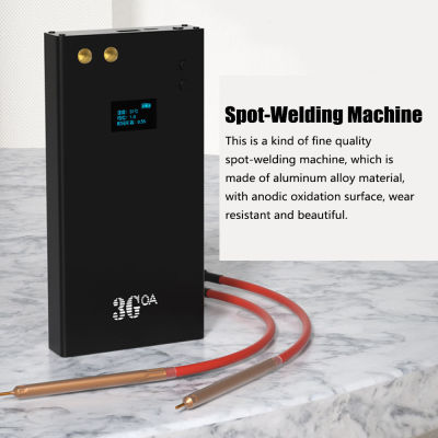 OLED Color Display Intelligent Digital 18650/26650/32650 B-attery Spot-welding Machine Type-C Recharging Interface Recharge Pal 2.4A Fast-recharge Function 80 Gears Adjustable Support Welding 0.1-0.2mm nickel sheet and 0.1-0.15mm Stainless Steel Sheet