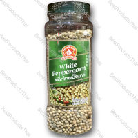 พริกไทยขาวเม็ด 100% WHITE PEPPERCORN ขนาดน้ำหนัก 500 กรัม บรรจุขวดพลาสติก เครื่องเทศคุณภาพ คัดพิเศษ สะอาด ได้รสชาติ