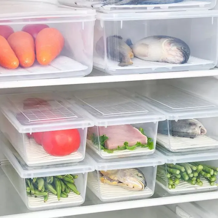 Plastic Stackable Refrigerator Food Storage Transparent Container With