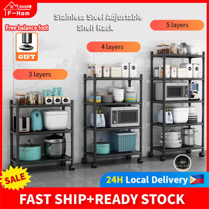 Fortune home Kitchen Racks Organizer Multilayer Stainless Steel Shelf