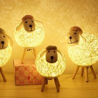 Rechargeable Cute Sheep Home Gifts Room Decor for Children Bedside Lamp Desk Light Night Light Bedroom Decorations