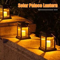 Garden Solar Lights Outdoor Candle LED Lantern Waterproof Hanging Decoration Landscape Lamp Path Yard Patio Walkway Lawn Lamps