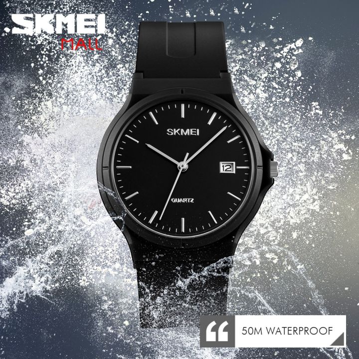 ครบ99-ส่งฟรี20-cashbackskmei-1449-นาฬิกาข้อมือควอตซ์แฟชั่นสำหรับผู้ชายผู้หญิงกันน้ำ-50-เมตร