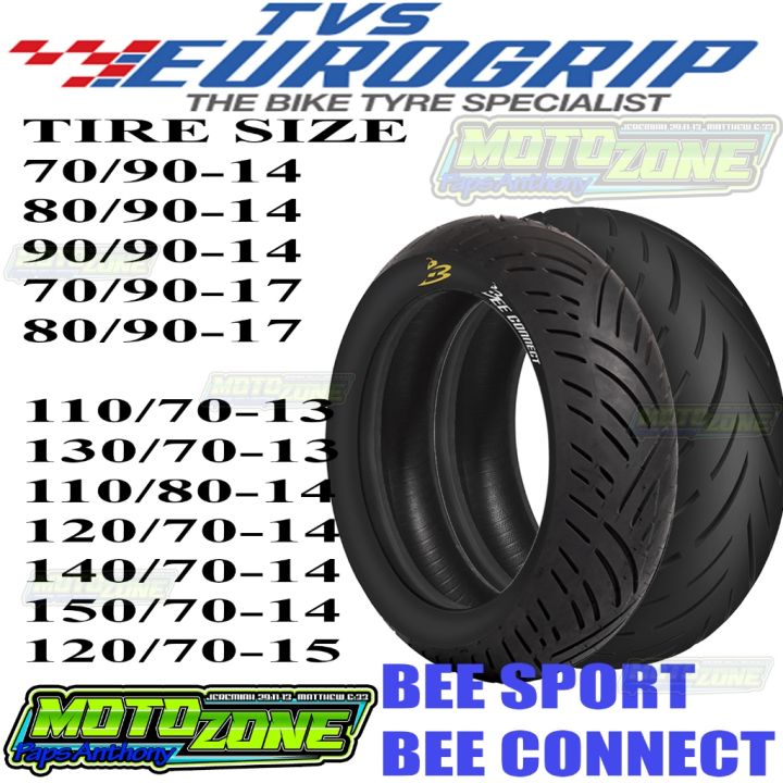 EUROGRIP TIRES BEE CONNECT/BEE SPORT MIO/CLICK/AEROX/NMAX | Lazada PH