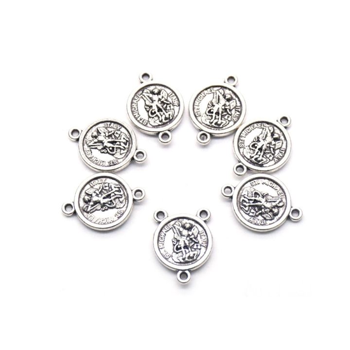 cod-7x10-sets-bag-ancient-silver-angel-accessories-rosary-necklace-two-hole-three-hole-alloy