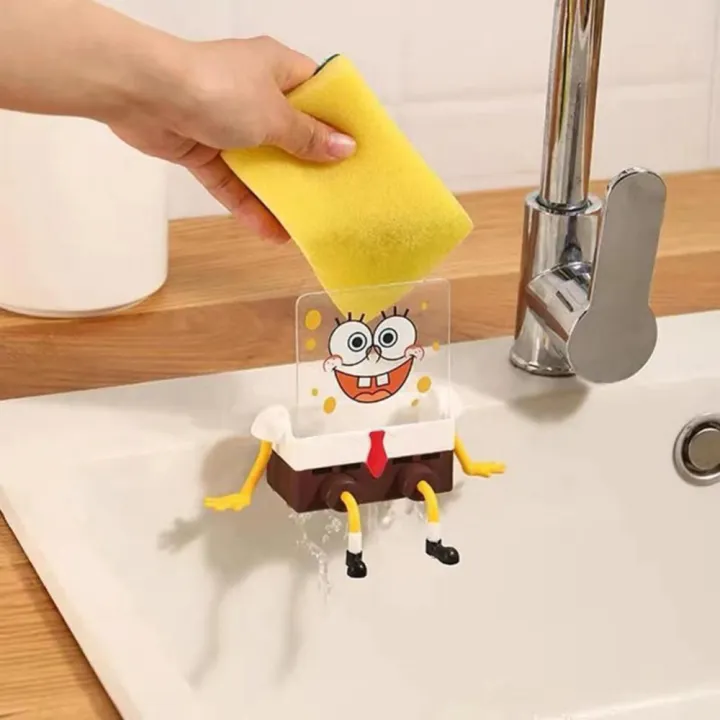 VGLPOP Spongebob Kitchen Accessories Strainer Basket with Sponge Small