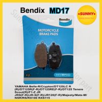 (promotion++) ผ้าเบรคหน้า-หลัง BENDIX (MD17) แท้ สำหรับรถมอเตอร์ไซค์ YAMAHA Belle-R / Crypton / DT125LC R (R) / DT125R(F-R) สุดคุ้มม อะไหล่ แต่ง มอเตอร์ไซค์ อุปกรณ์ แต่ง รถ มอเตอร์ไซค์ อะไหล่ รถ มอ ไซ ค์ อะไหล่ จักรยานยนต์