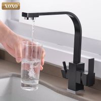 XOXO Filter Kitchen Faucet Drinking Water Single Hole Black Hot and cold Pure Water Sinks Deck Mounted Mixer Tap 81058