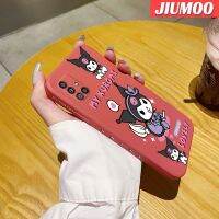 JIUMOO เคสปลอกสำหรับ Samsung A51 4G M40s ลายการ์ตูนน่ารักเคสโทรศัพท์ลายขอบซิลิโคนเหลวคุโรมสแควร์แบบดั้งเดิมเคสป้องกันกล้องเลนส์คลุมทั้งหมดเคสฝาครอบเคสนิ่ม