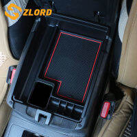 ภาชนะกล่องเก็บของตรงกลางที่เท้าแขนในรถ Zlord เหมาะสำหรับเคสถุงมือเอนกประสงค์สำหรับ Nissan X-Trail Xtrail T32 2014-2017ถาดตกแต่ง