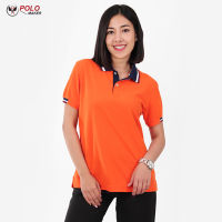 เสื้อโปโล KanekoTK สีสด ยับยาก สีส้ม PK097 (หญิง) - PMKPOLOMAKER