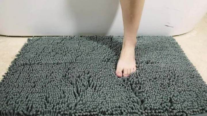 Homaxy Chenille Bath Mat Thicken Non-Slip Bathroom Rug Soft Floor Foot  Carpet Absorbent Quick Dry Microfiber Shower Pad Decor