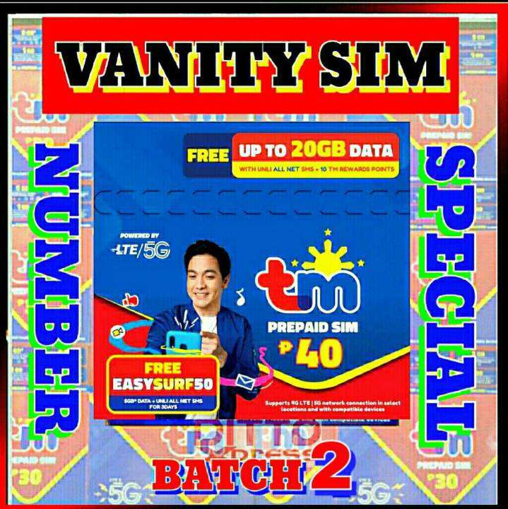 TM Sim Card 5G VANITY SPECIAL NUMBER (Batch 2) Brand New & Sealed