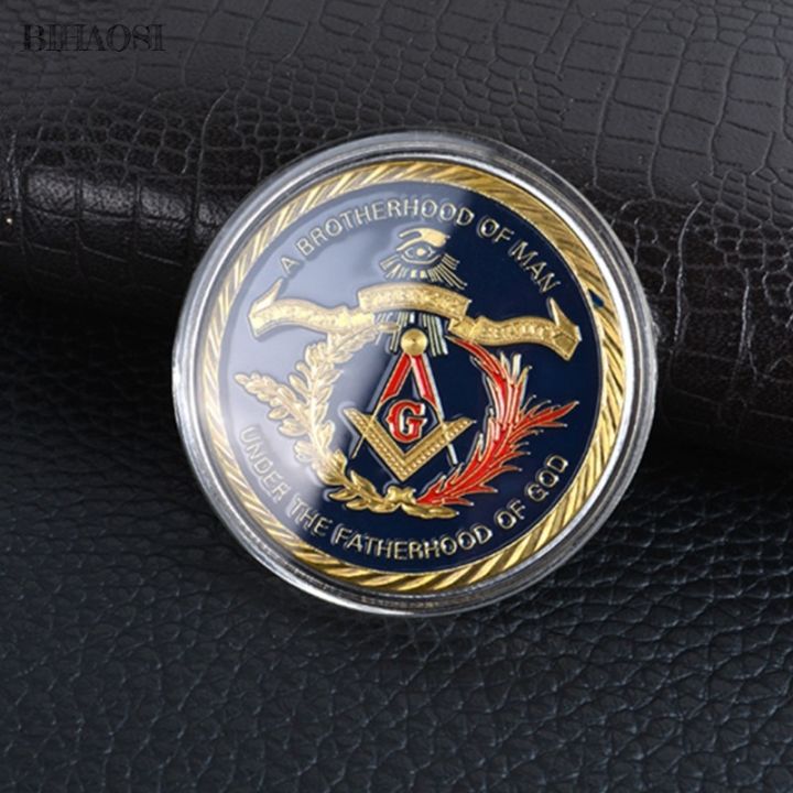 cc-freemasonry-coin-commemorative-gold-plated-two-color-dot-paint-european-collection-wholesale
