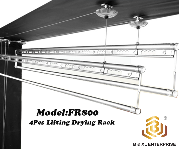 4Pcs Double Tracks Lifting Clothes Hanger /Lifting Drying Rack/Ampian Baju Siling B&XL Model