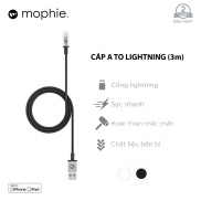 Cáp Lightning Mophie 3m - Bọc dù, chống rối, bền bỉ