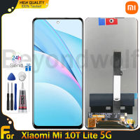 Beyondwolf ต้นฉบับสำหรับ Xiaomi Mi ชิ้นส่วนจอสัมผัสแอลซีดีของเครื่องแปลงดิจิทัล10T Lite 5G สำหรับ Xiaomi Mi 10T Lite 5G อะไหล่เปลี่ยน LCD M2007J17G