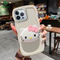 3D ตุ๊กตาน่ารักเฮลโลคิตตี้แบคเก็ตเคสโทรศัพท์สีลูกกวาดฝาหลัง TPU แบบนิ่มสำหรับ OPPO A58 A78 A77S A54 A55 A57 A16 A36 A76 A5S A12 A52 A3S A32 A31 A5 2020