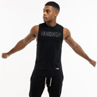 Jogger summer sports fitness cotton round neck print sleeveless T-shirt Gym bodybuilding outdoor running training stretch vest