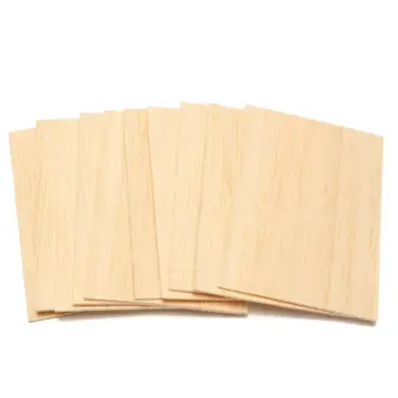 10 Pack Unfinished Wood Sheets,Balsa Wood Thin Wood Board for House Boat Arts and Crafts,DIY Ornaments, Brown
