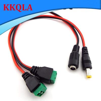 QKKQLA 12V DC Male Female Plug Connector Extend Cable Wire for LED Light Strip CCTV Camera Accessories 5.5*2.1mm