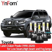 YnFom Toyota Special LED Headlight Bulbs Kit For Land Cruiser Prado 1990-2020 Low beam,High beam,Fog lamp,Car Accessories