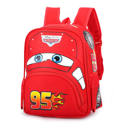 ร้อนดิสนีย์อะนิเมะภาพยนตร์รถยนต์กระเป๋าเป้สะพายหลังการ์ตูน Lightning McQueen 95อนุบาลกระเป๋าเดินทางกันน้ำชายหญิงเด็กกระเป๋านักเรียน