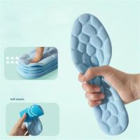 【A Creatively】 4D หน่วยความจำโฟม Insoles กระดูกสำหรับรองเท้านุ่มต้านเชื้อแบคทีเรียกำจัดกลิ่นการดูดซึมเหงื่อ InsertShoesPads