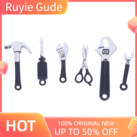 Ruyie 6ชิ้น/เซ็ต dollhouse MINI Repair kits อุปกรณ์เสริม HAMMER wrench เฟอร์นิเจอร์ของเล่น