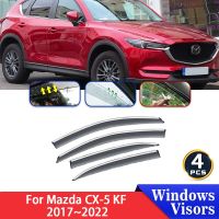 แผ่นเบี่ยงสำหรับ CX-5 Mazda CX5 CX 5 MK2 KF 2017 2018 2019 2020 2021 2022รถยนต์ Windowa Visors อุปกรณ์เสริมที่ป้องกันคิ้ว