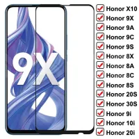 แก้วป้องกัน9D บนเพื่อเป็นเกียรติ X10 9X 9A 9C 9S อุปกรณ์ป้องกันกระจกกันรอย Honor 8X 8A 8C 8S 20S 30S 9i 10i 20i ฟิล์มแก้ว