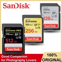 SanDisk Extreme Pro SD Card SDHC SDXC การ์ดหน่วยความจำ UHS-I 512G 256GB 128GB 64GB 32GB C10สำหรับถ่ายภาพกล้อง4K วิดีโอแฟลชการ์ด