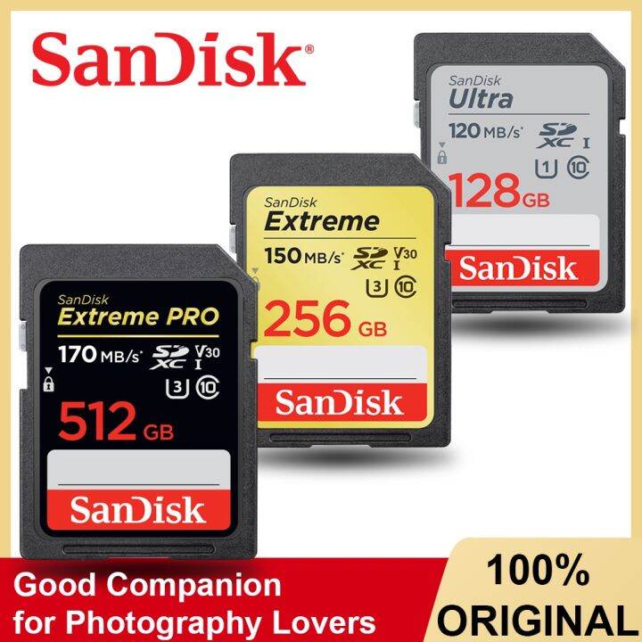 SanDisk Extreme Pro SD Card SDHC SDXC UHS-I Memory Card 512G 256GB ...